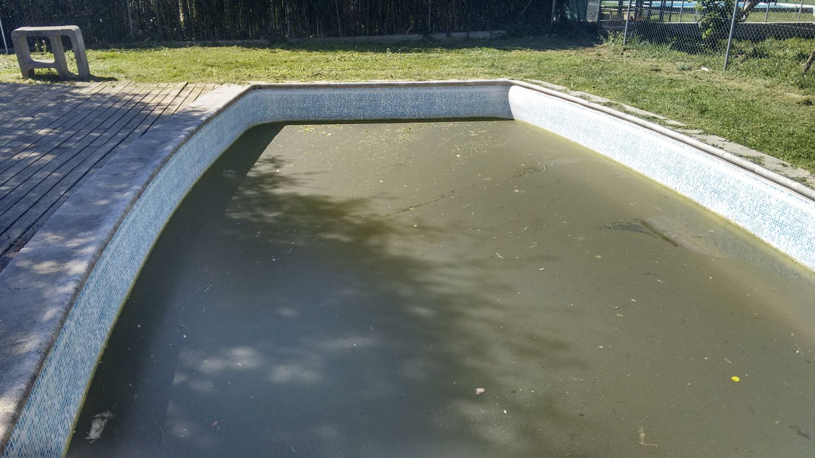 Piscina abans de la neteja